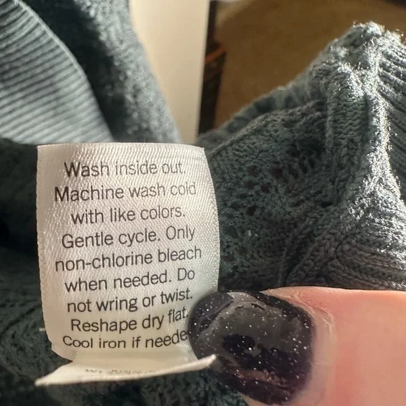 Lauren Conrad Dusty Green Open Front Sweater XXL - Picture 5 of 8